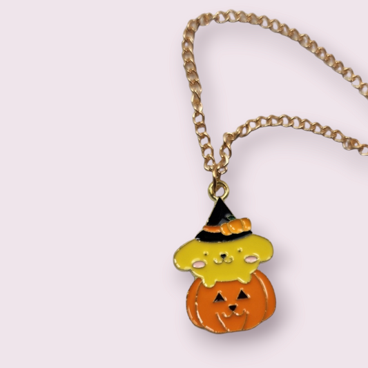 Pompompurin Halloween Necklace