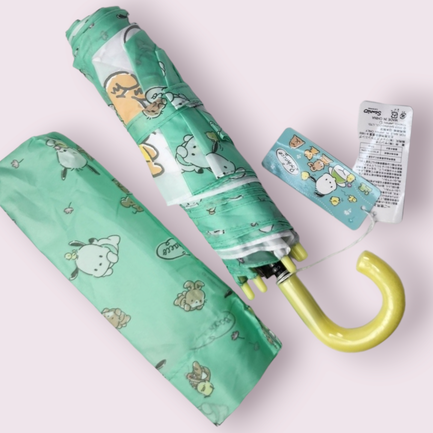 Pochacco Mint Blue Folding Umbrella