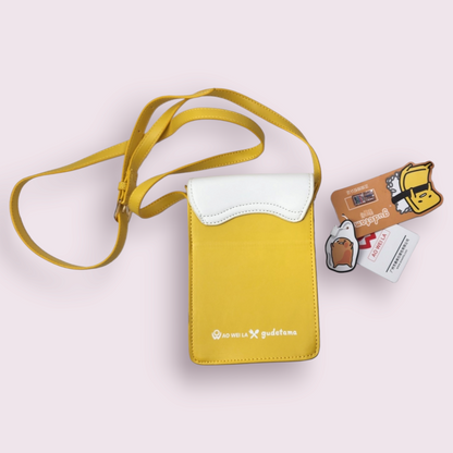 Gudetama Lazy Egg x Ao Wei La Rectangle Crossbody Purse Bag