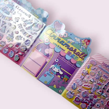 Cinnamoroll Unicorn Puffy Sticker Sparkle Sticker Book