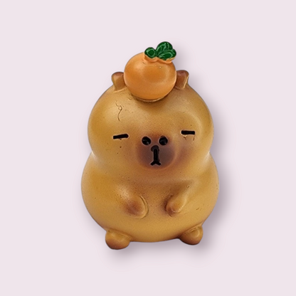 Capybara Balancing Orange Glossy Figure