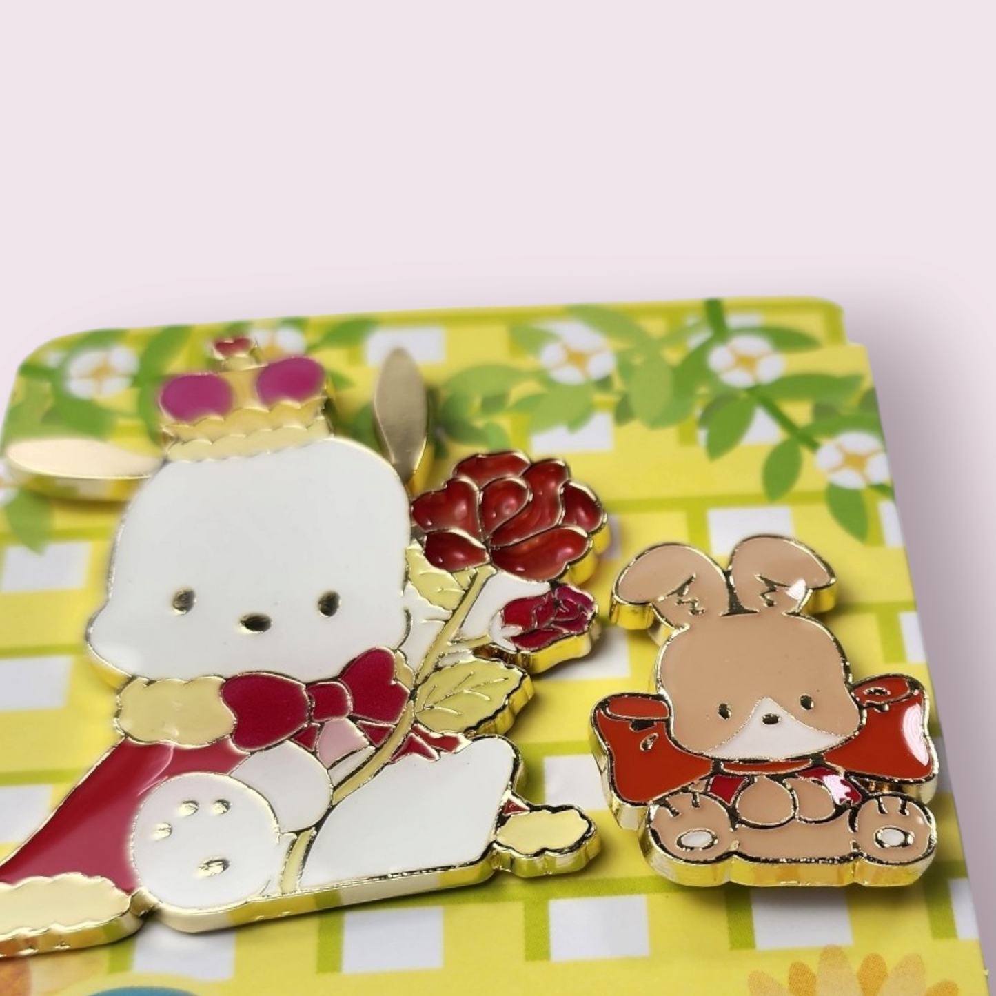 MINISO Flowers & Childhood Pochacco King Enamel Pin Set - SECRET