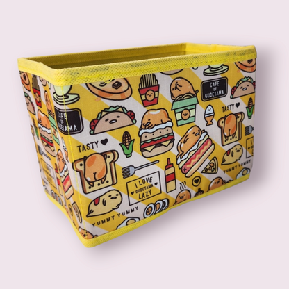 Gudetama Lazy Egg Foodie Small Fabric Desktop Storage Box