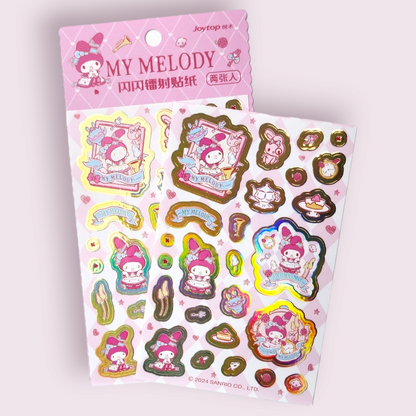 2pc My Melody Holographic Sticker Sheets