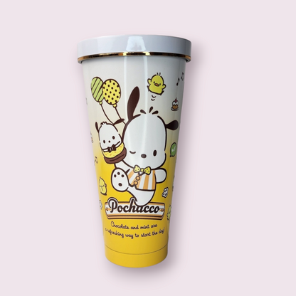 Pochacco Stainless Steel Tumbler with Straw