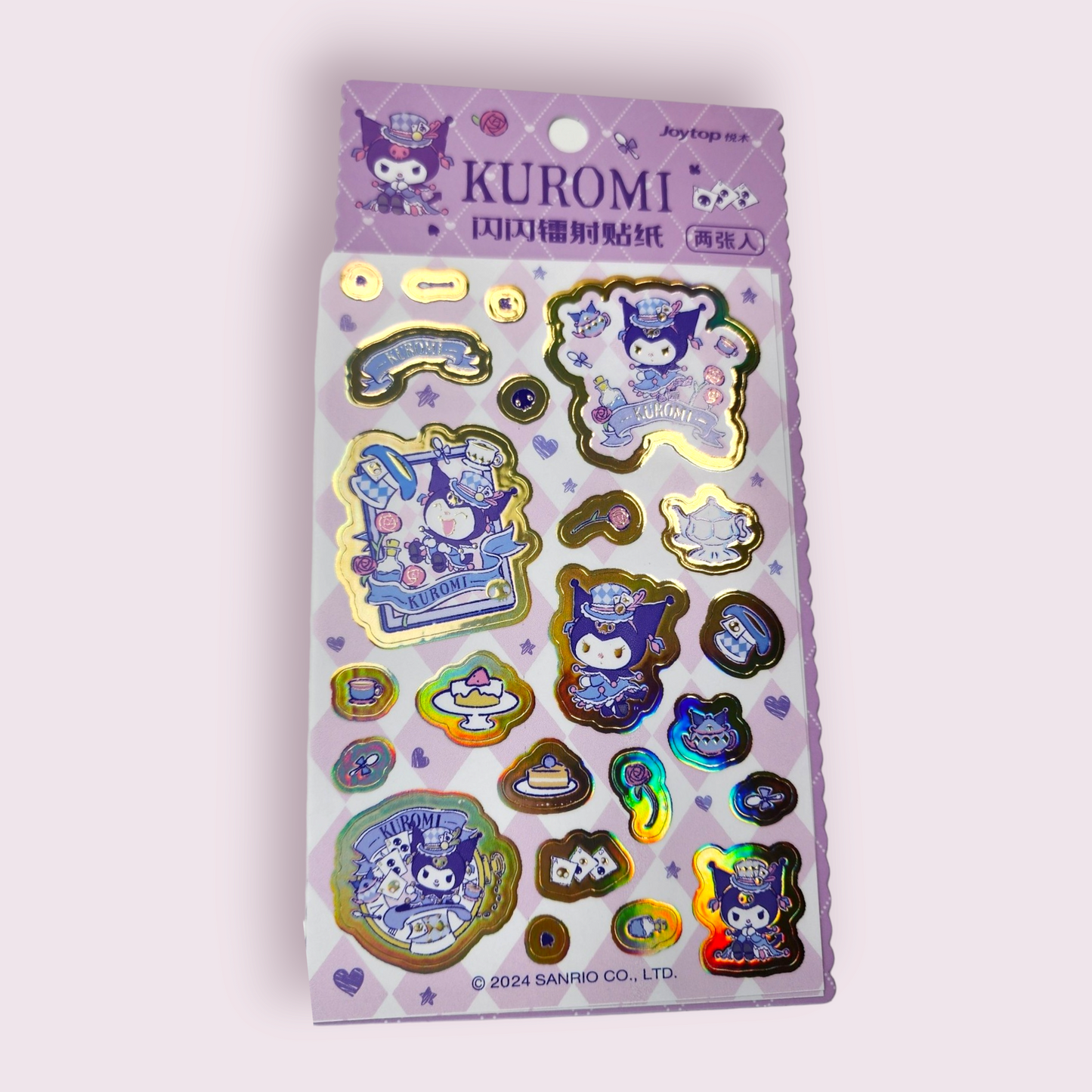 2pc Kuromi Holographic Sticker Sheets