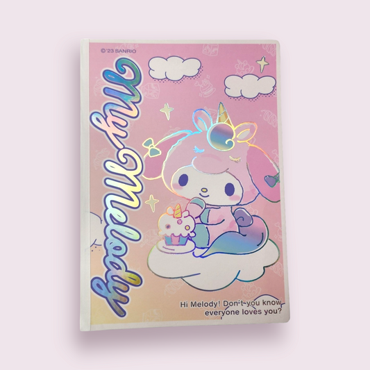 My Melody B5 Holographic Cover Unicorn Notebook