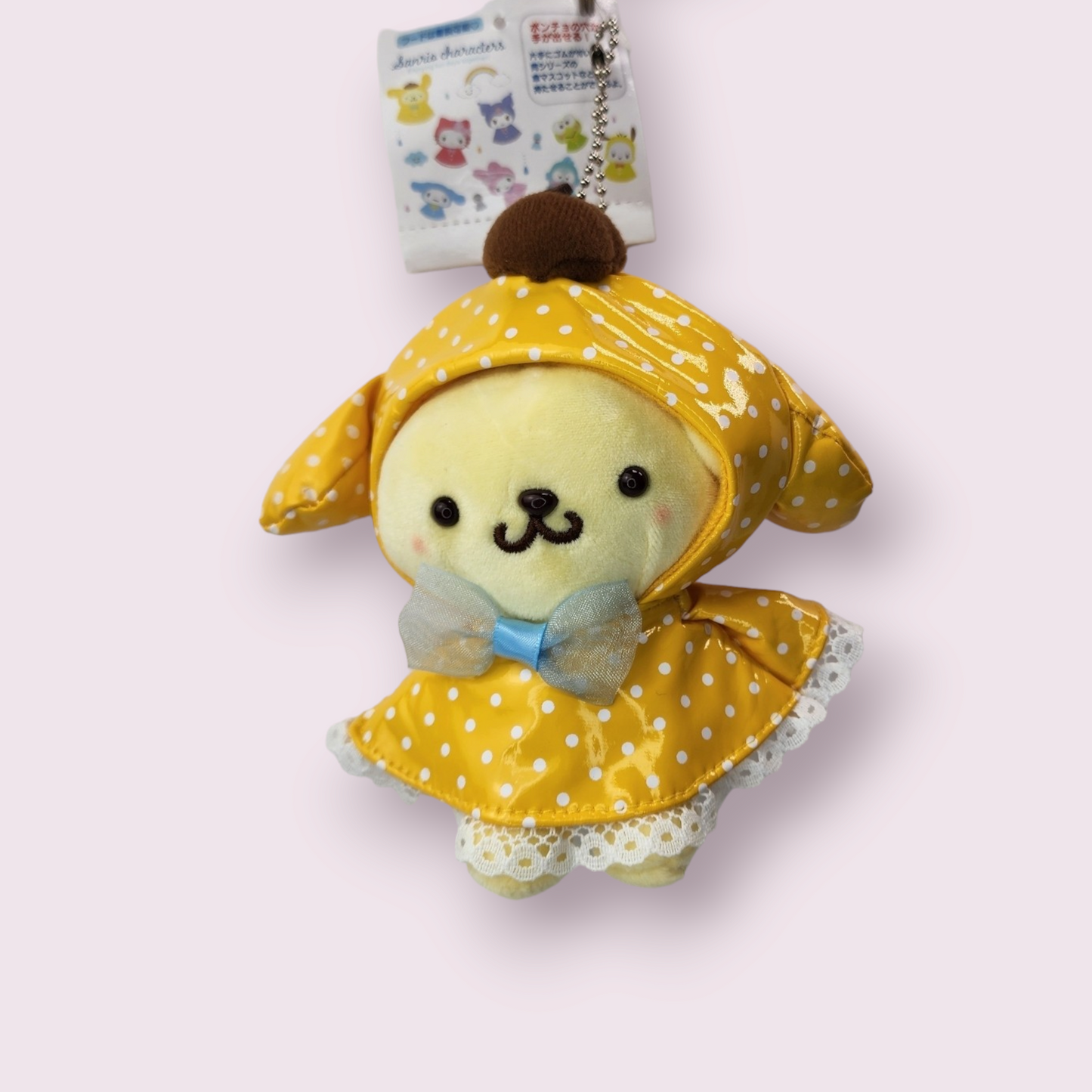 Raincoat Pompompurin Plush Keychain