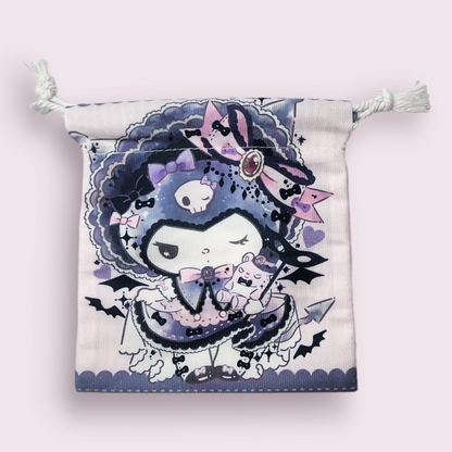 Small Lolita Kuromi Soft Drawstring Bag