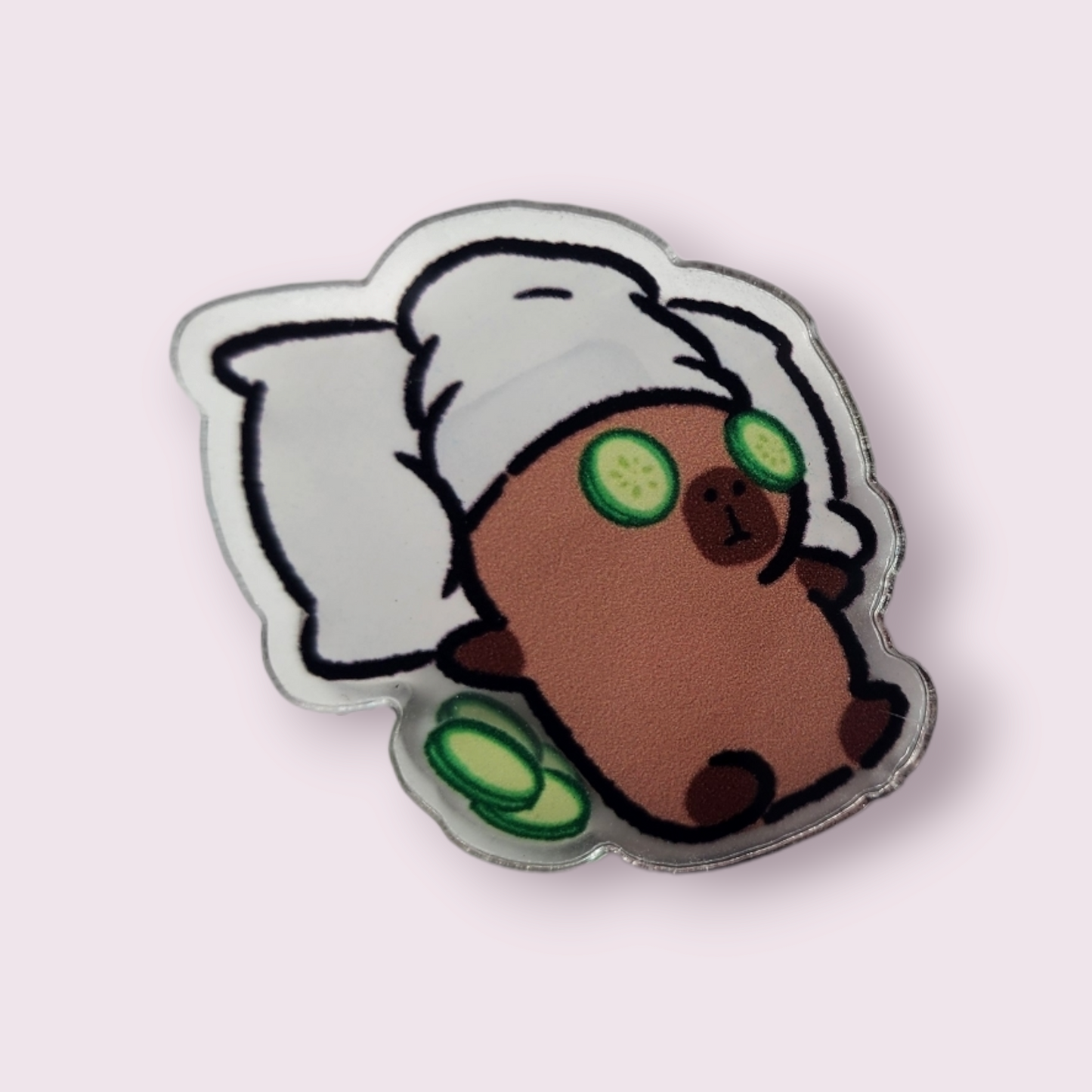 Capybara Spa Day Hat Paper Clip