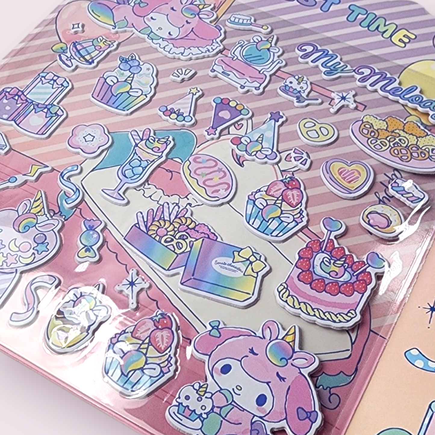 My Melody Unicorn Puffy Sticker Sparkle Sticker Book