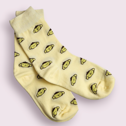 Pompompurin Yellow Crew Socks