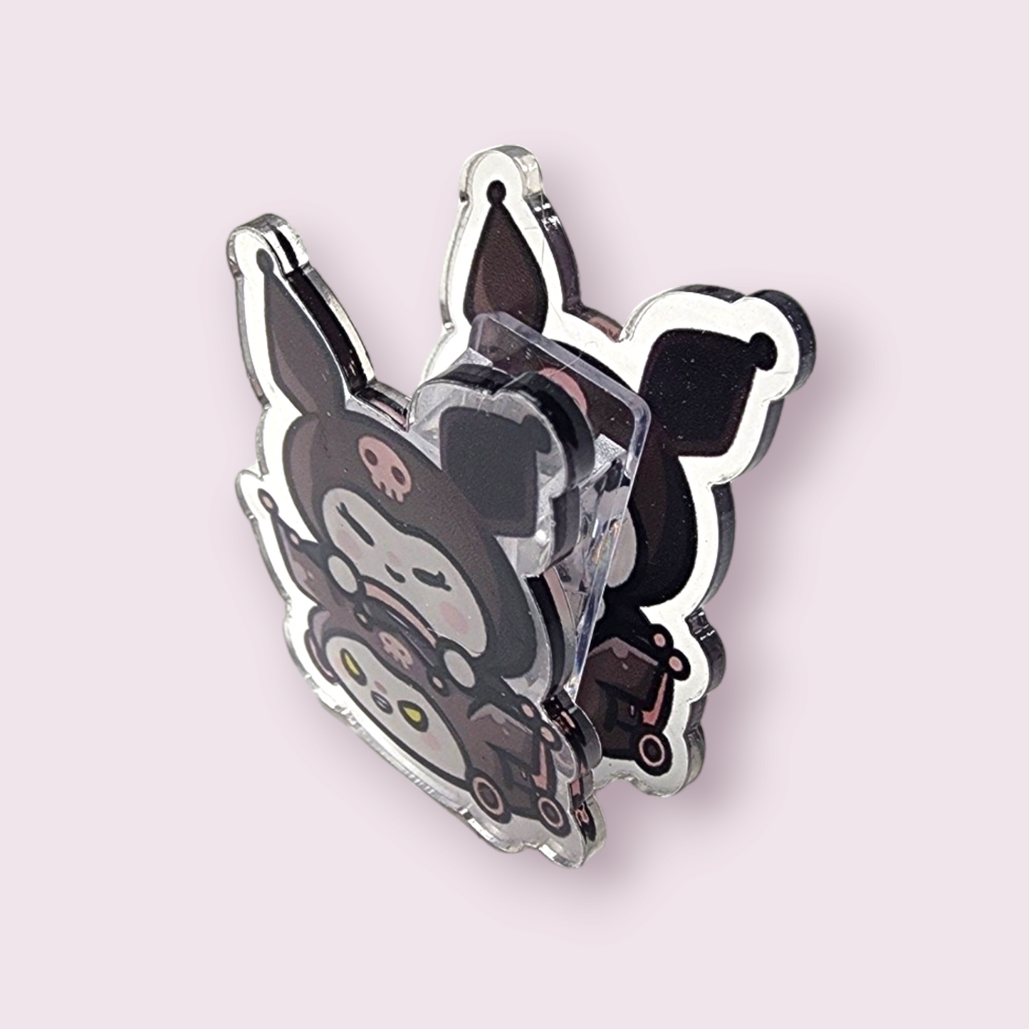 Kuromi Black Car Retro Acrylic Paper Clip