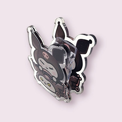 Kuromi Black Car Retro Acrylic Paper Clip