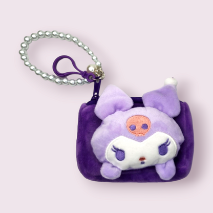 Kuromi Wristlet Wallet Keychain