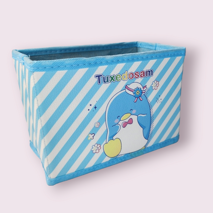 Tuxedo Sam Small Fabric Desktop Storage Box