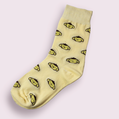 Pompompurin Yellow Crew Socks