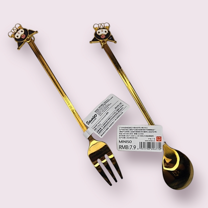 MINISO Kuromi Golden Charm Fork or Spoon