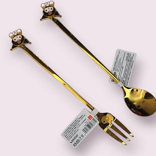 MINISO Kuromi Golden Charm Fork or Spoon