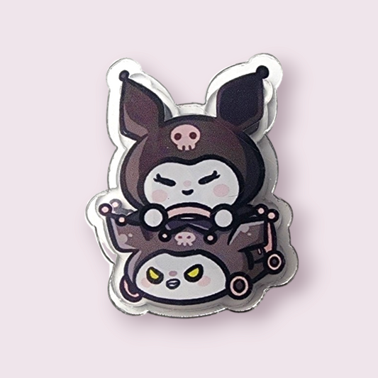 Kuromi Black Car Retro Acrylic Paper Clip