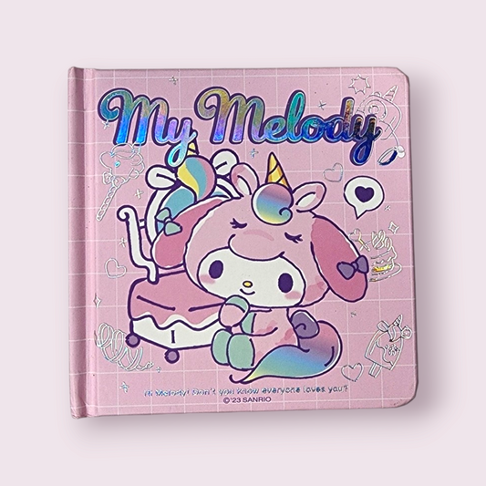 My Melody Unicorn Hard Cover Square Grid Notebook