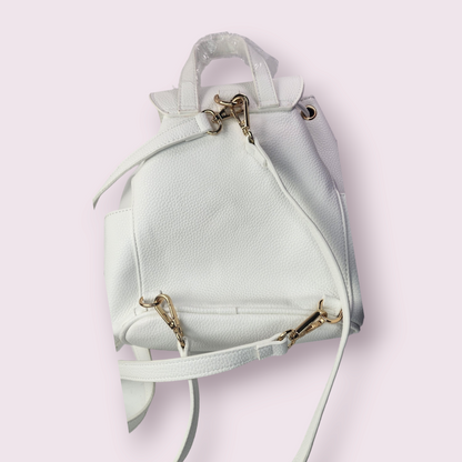 Sailor Moon Luna Cat White Leather Drawstring Backpack Purse