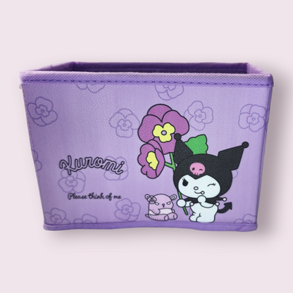 Kuromi Flower Fabric Desktop Storage Box