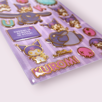 Kuromi 3D Glitter Stickers