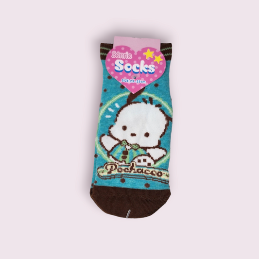 Pochacco Bowtie Teal Ankle Socks