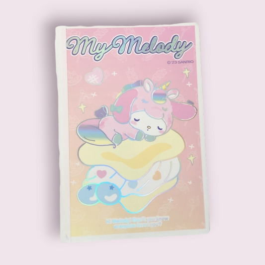 My Melody A4 Holographic Cover Unicorn Notebook