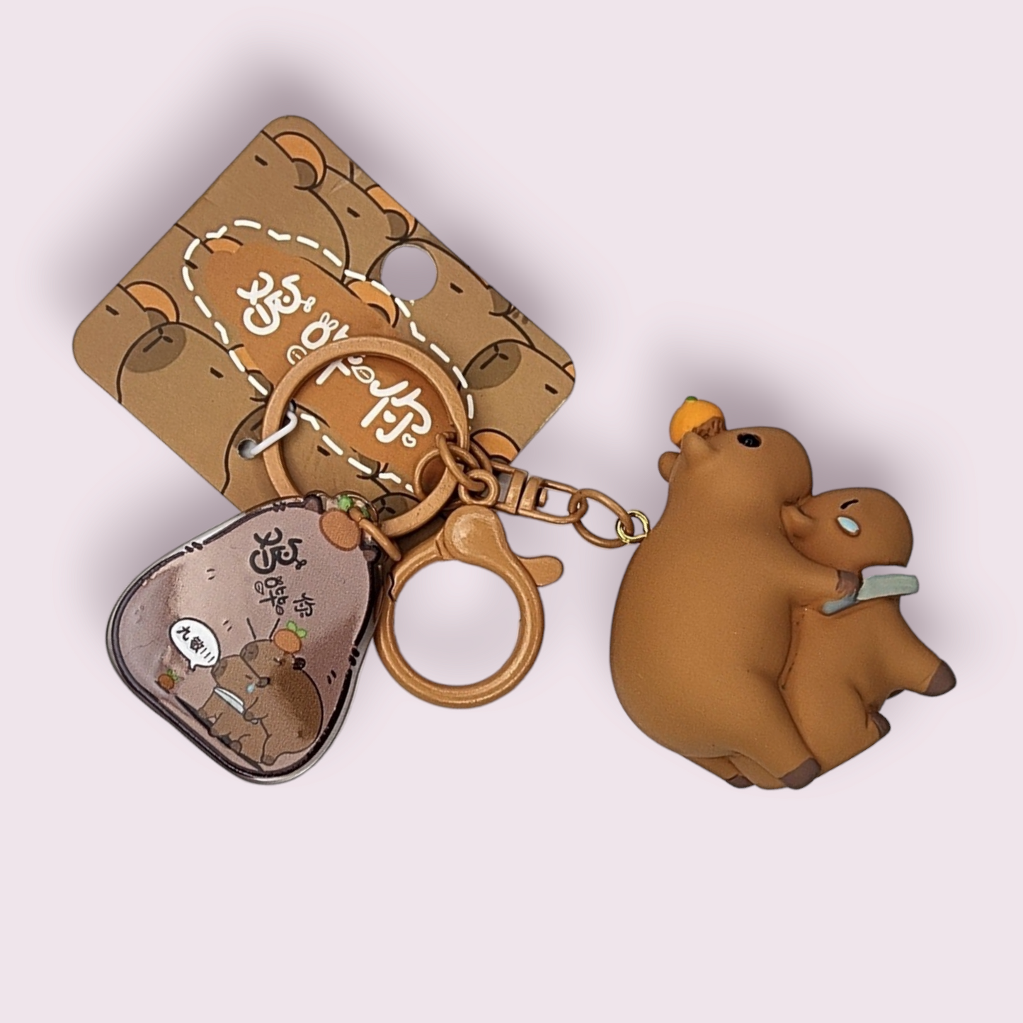 MINISO Capybara Threatening Keychain Accessory Set