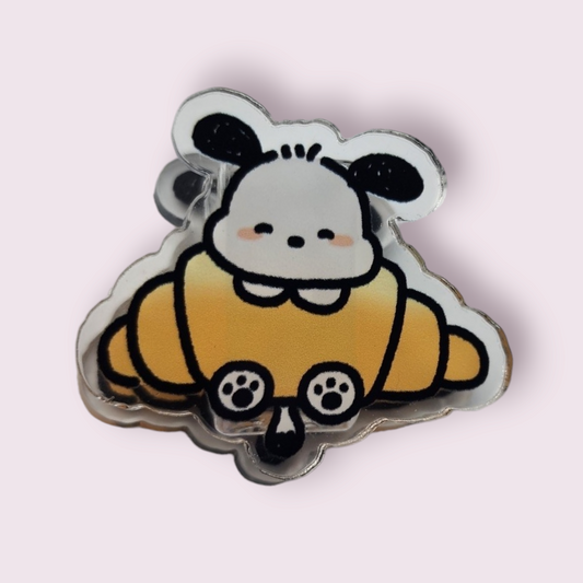 Pochacco Croissant Acrylic Paper Clip