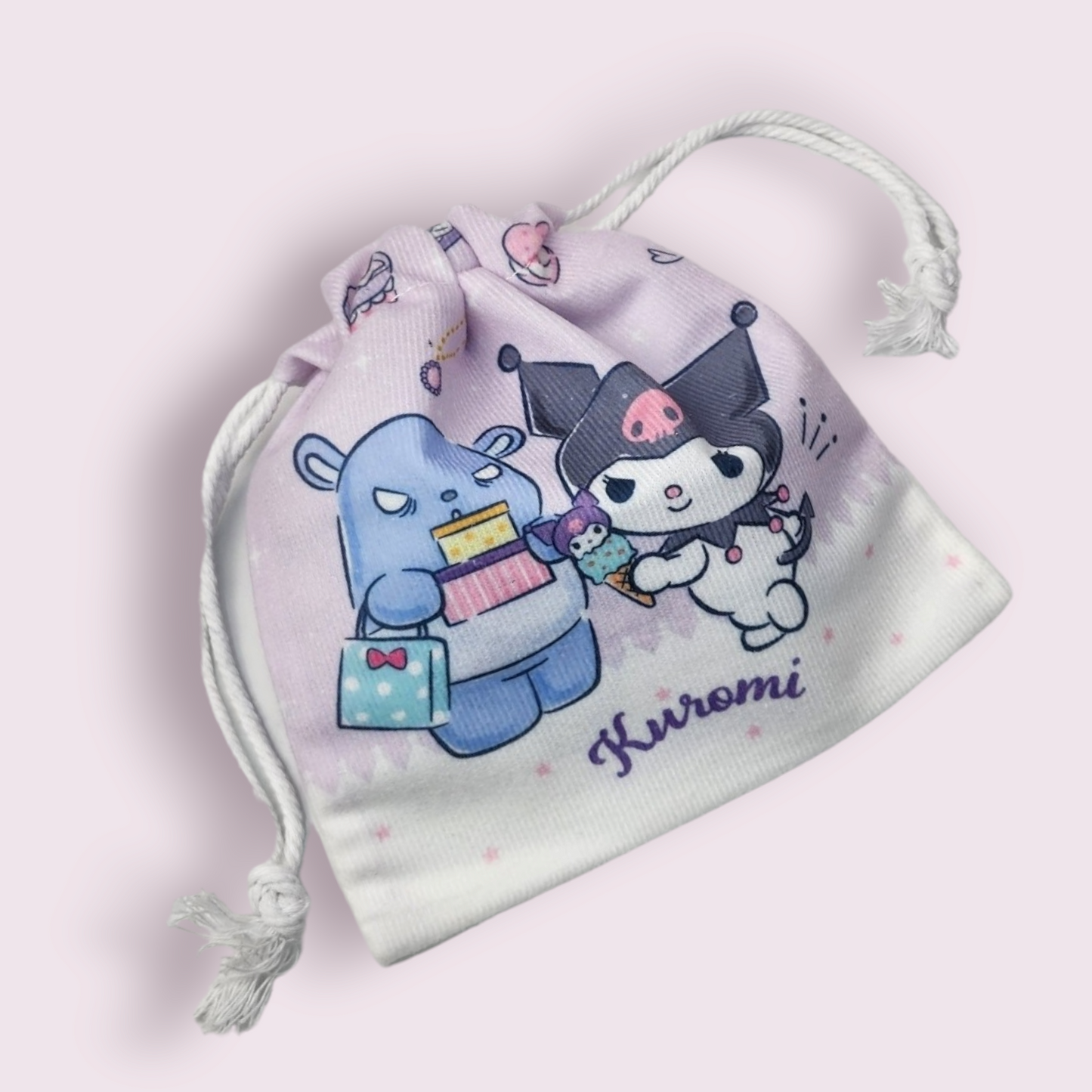 Small Kuromi & Baku Soft Drawstring Bag