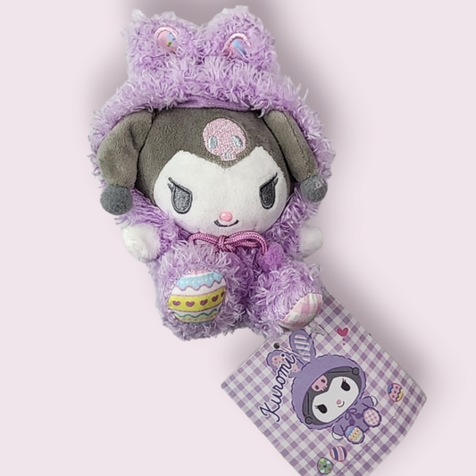 Kuromi Fuzzy Bunny Plush Keychain