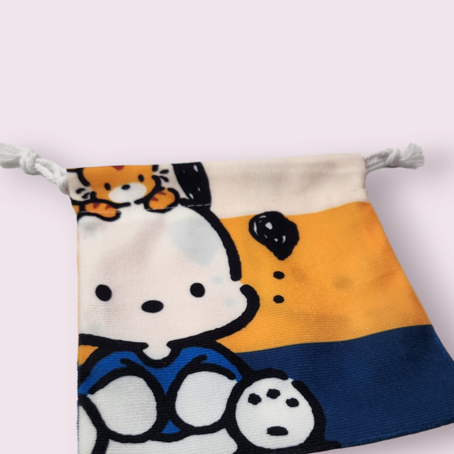 Small Pochacco Stripe Soft Drawstring Bag