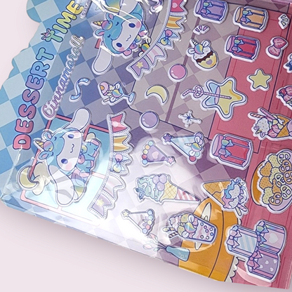 Cinnamoroll Unicorn Puffy Sticker Sparkle Sticker Book