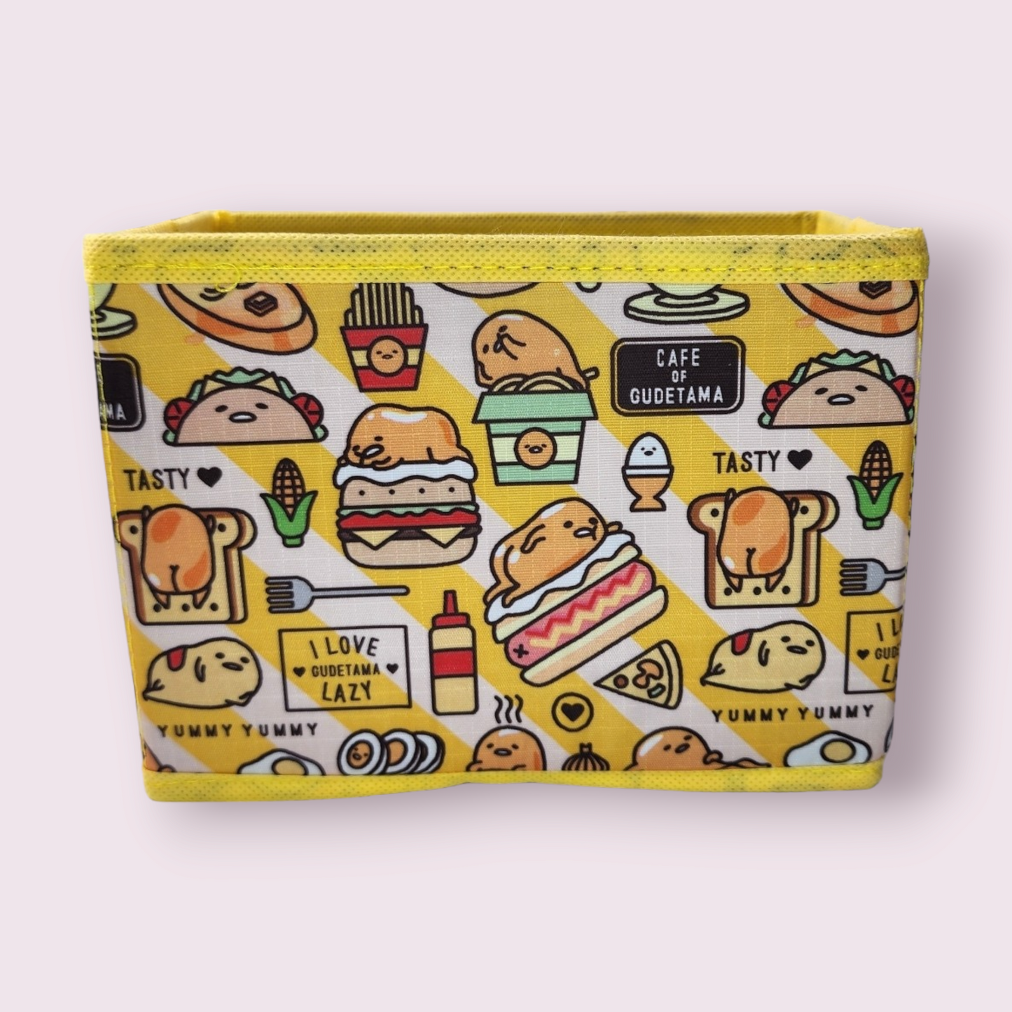 Gudetama Lazy Egg Foodie Small Fabric Desktop Storage Box