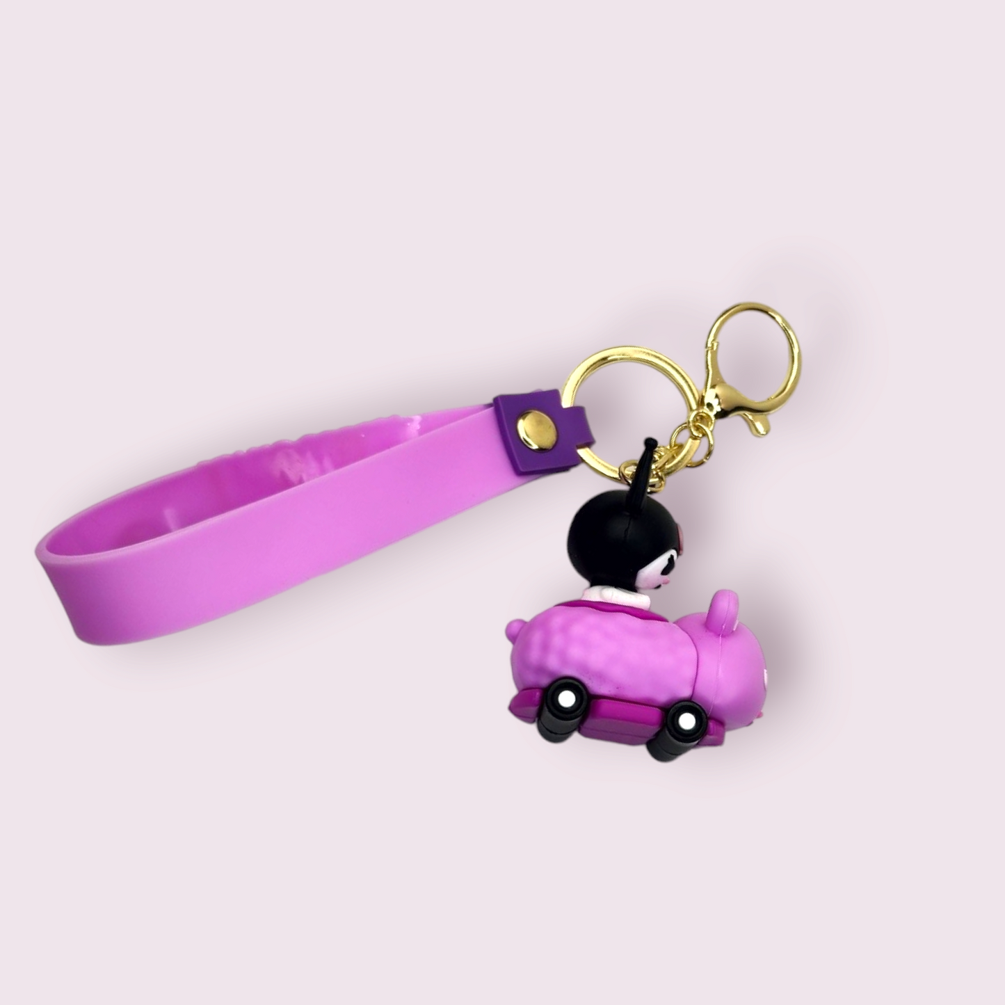 Car Baku & Kuromi Silicone Keychain