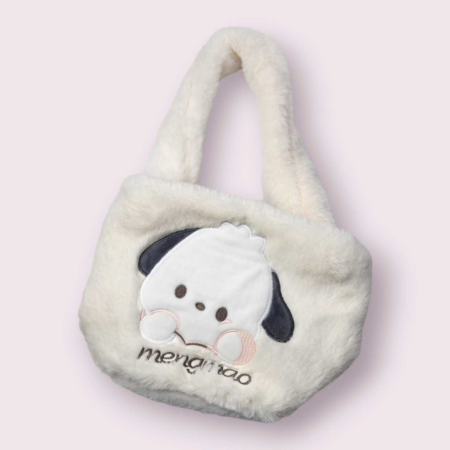 Pochacco Cream Soft Fuzzy Bag