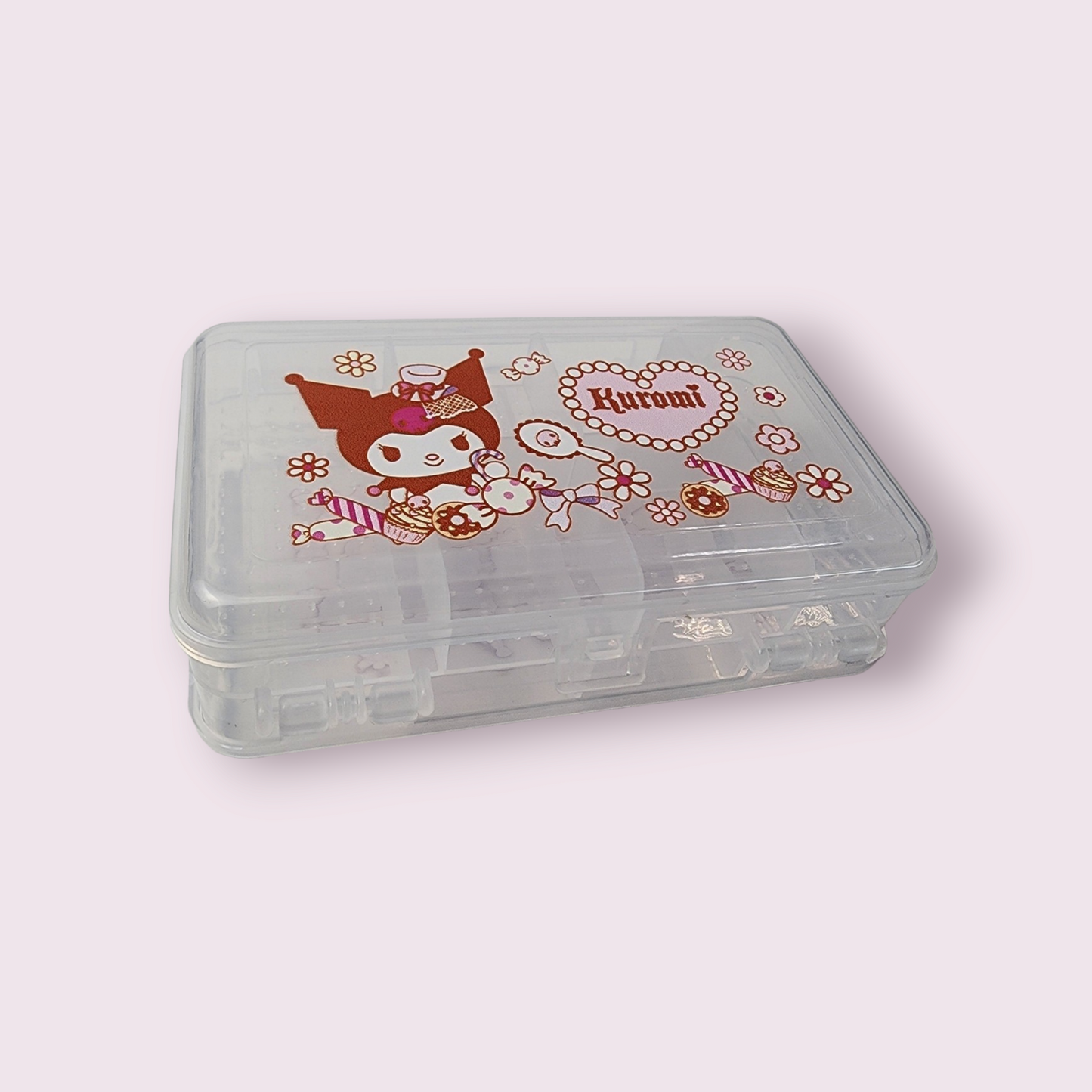 Kuromi Double Layer Compartment Storage Box