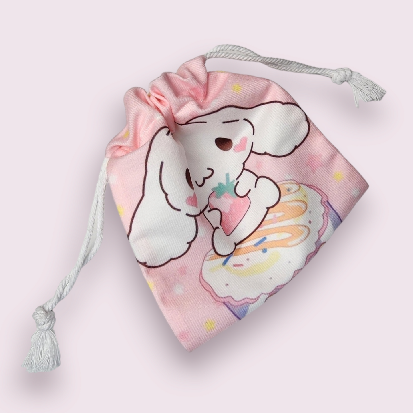 Small Cinnamoroll Strawberry Soft Drawstring Bag