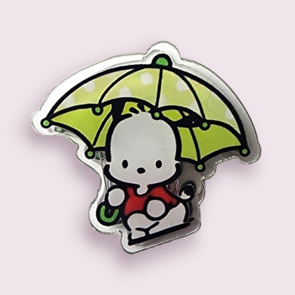 Pochacco Umbrella Acrylic Paper Clip