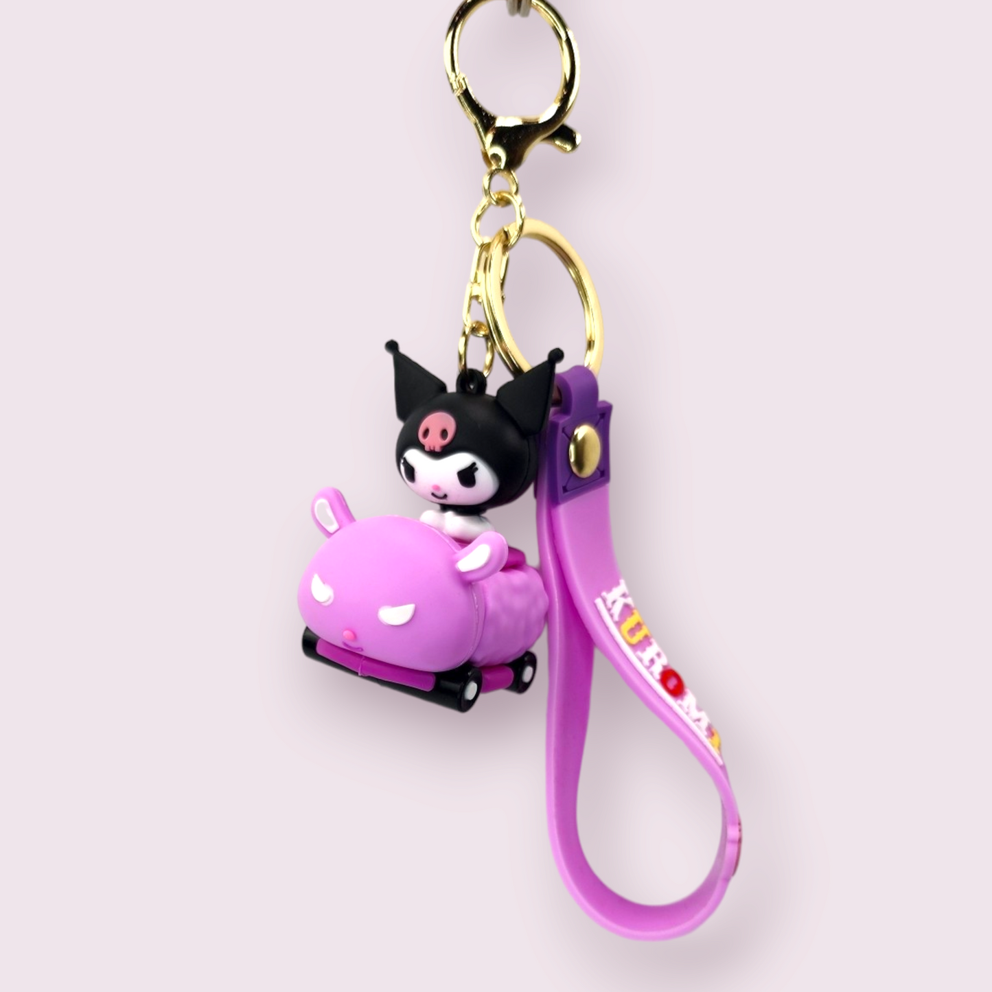 Car Baku & Kuromi Silicone Keychain