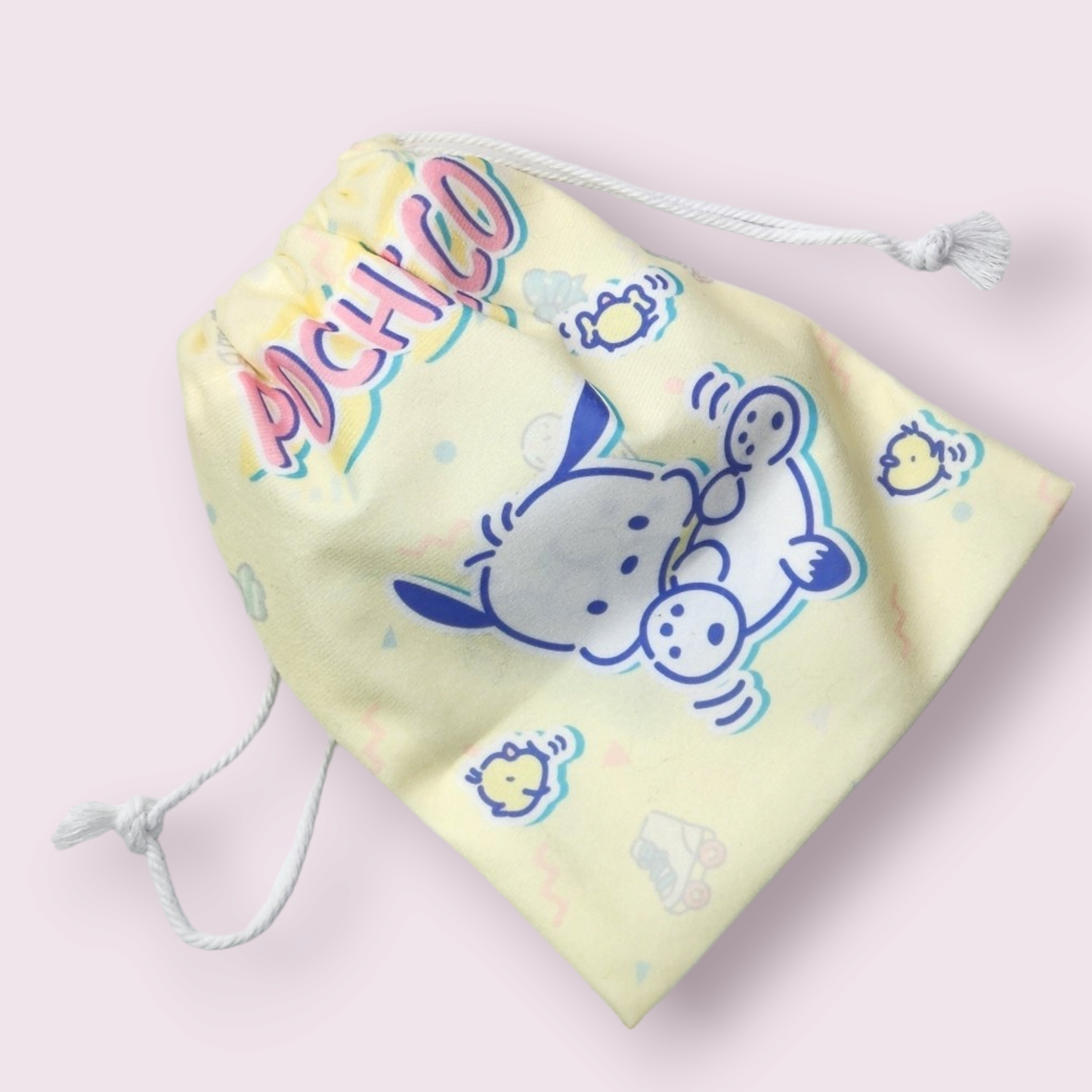 Medium Pochacco Birds Soft Drawstring Bag