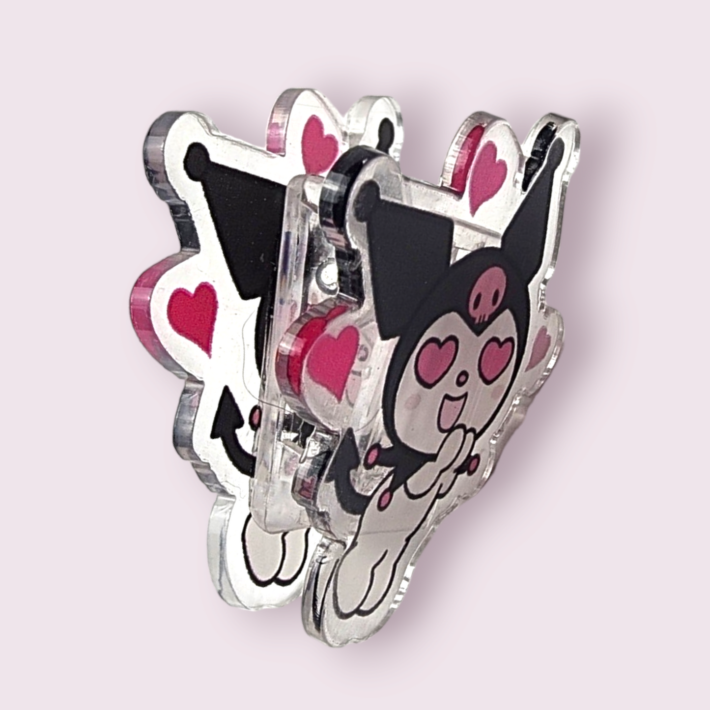 Kuromi Heart Eyes Acrylic Paper Clip