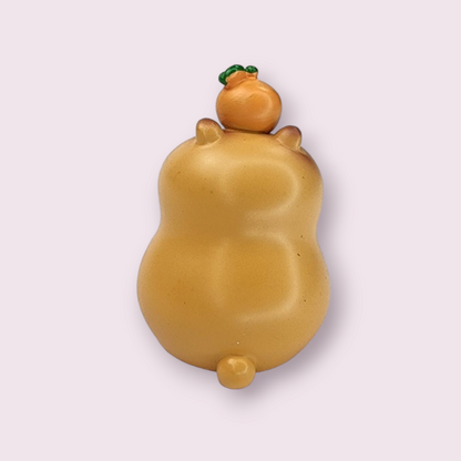 Capybara Balancing Orange Glossy Figure