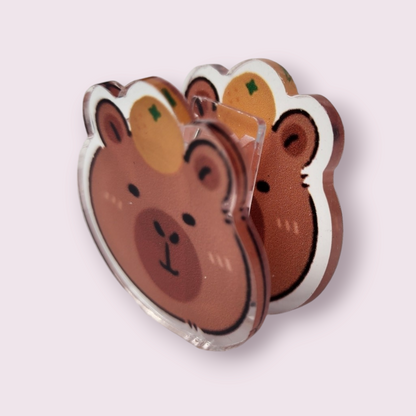 Capybara Orange Balance Paper Clip