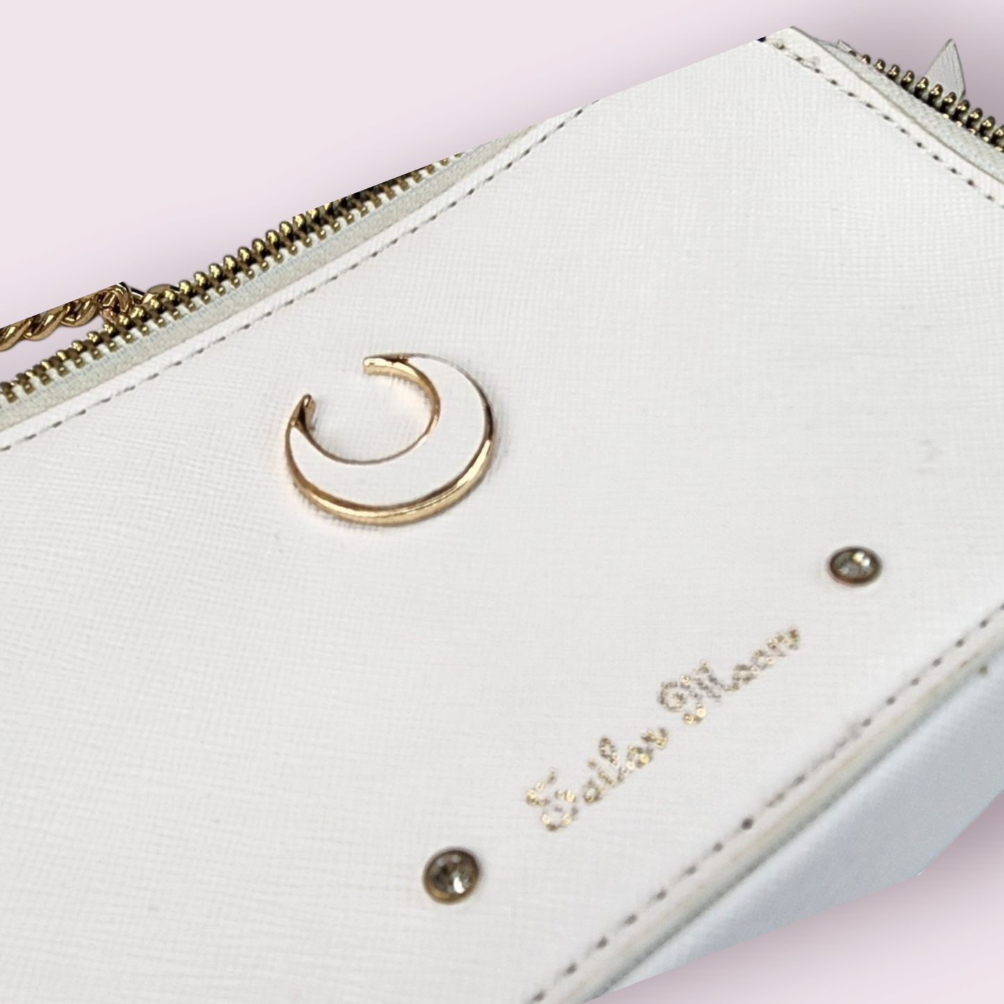 Sailor Moon Luna Cat White Leather Crossbody Purse