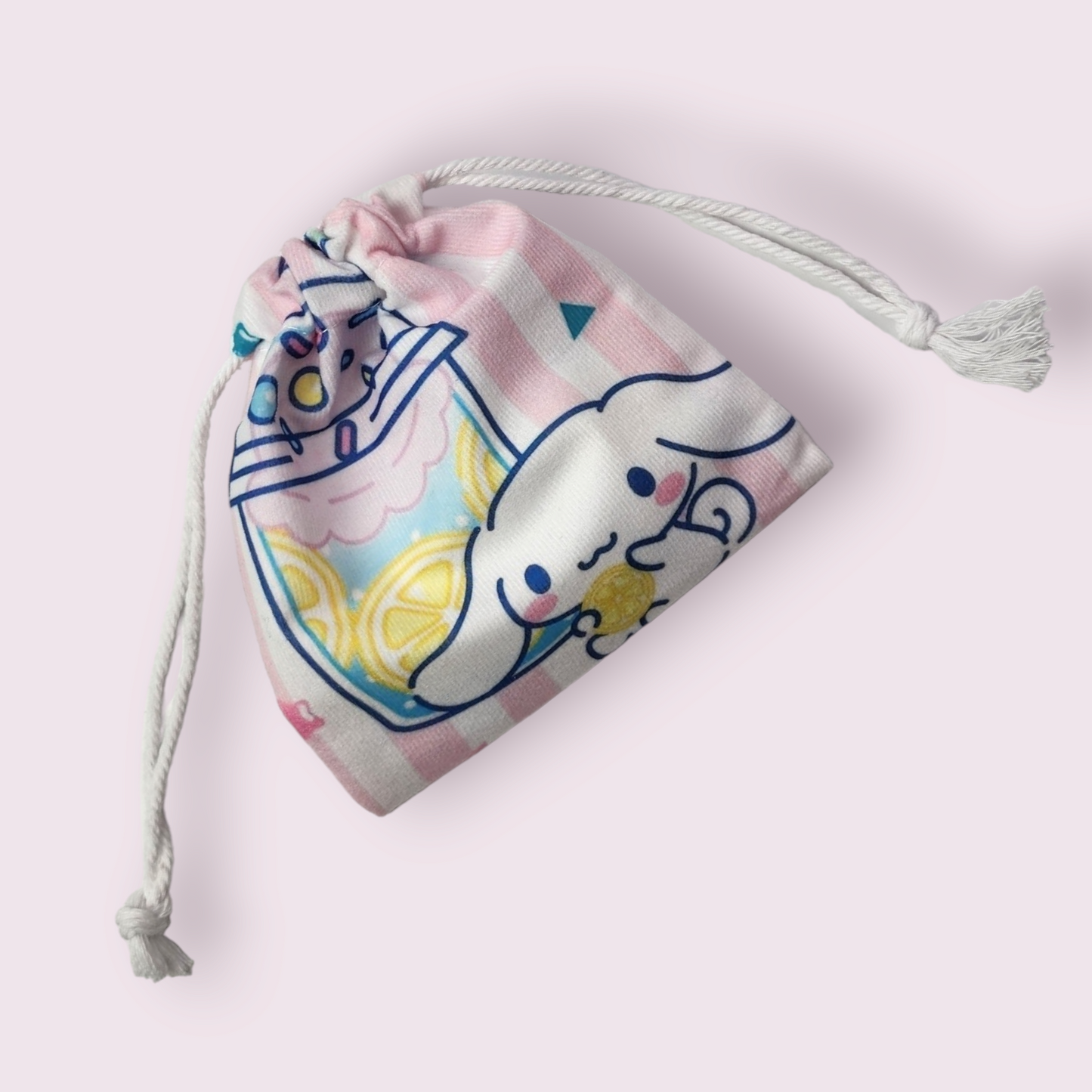 Small Cinnamoroll Lemonade Soft Drawstring Bag