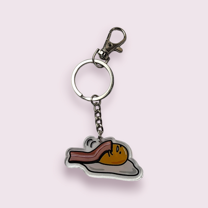 Gudetama Lazy Egg & Bacon Acrylic Keychain